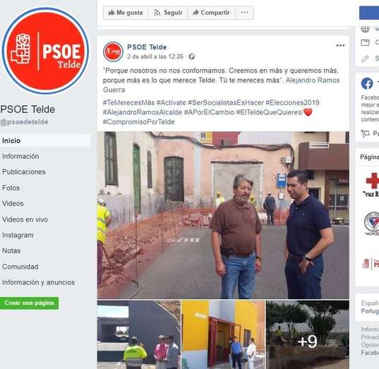 Mensaje del PSOE de Telde que ha soliviando a muchos ciudadanos, socialistas o no (Foto TA)